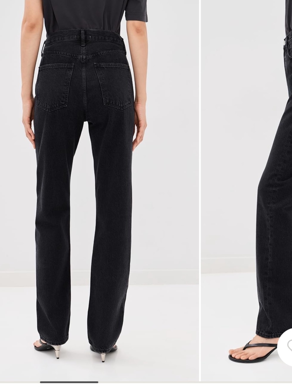 Agolde 90s Pinch Straight Leg High-Rise Jeans in Black - Picture 2 of 3